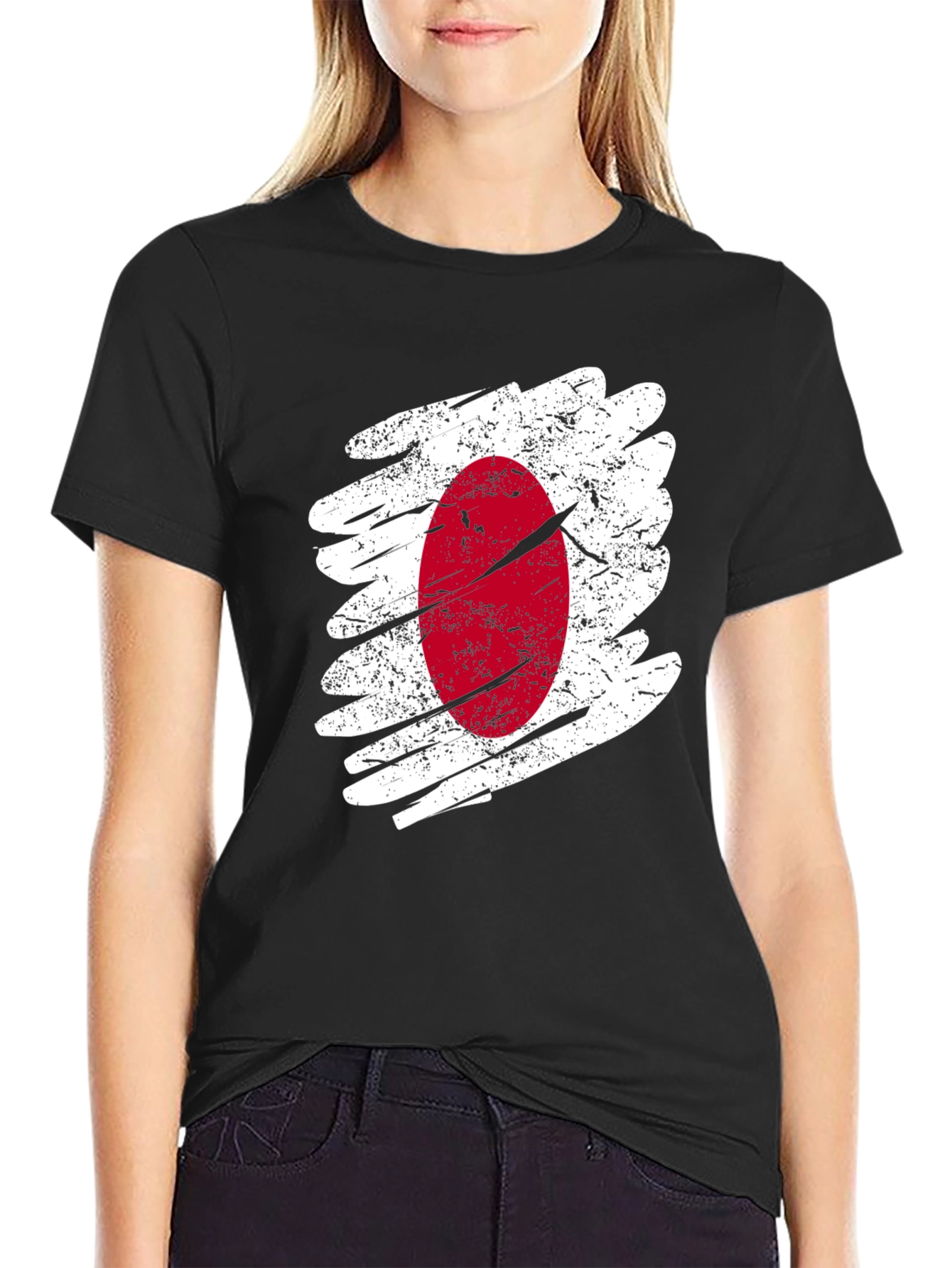Japanese Flag Grunge Style T-Shirt