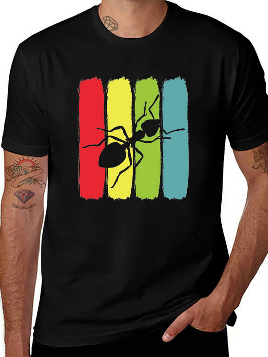 Ant Graphic Print Crew Neck T-Shirt
