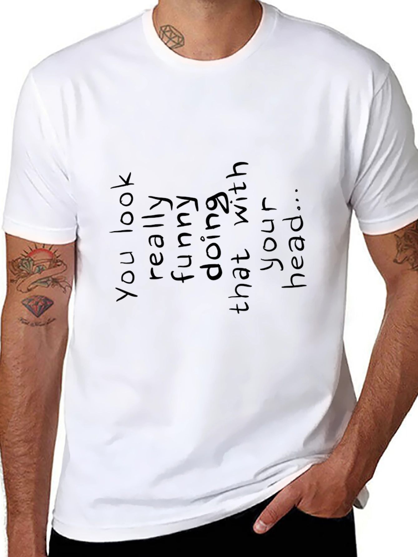 Funny Head Graphic T-Shirt