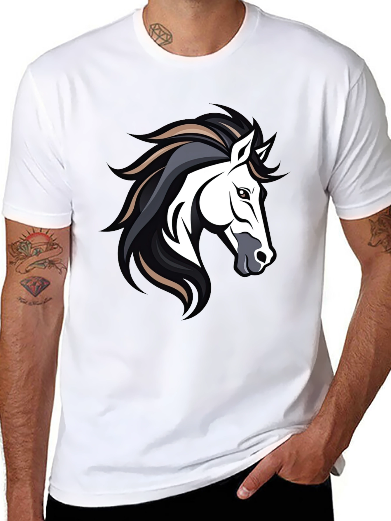 Horse Graphic Tee - Cool Animal Design