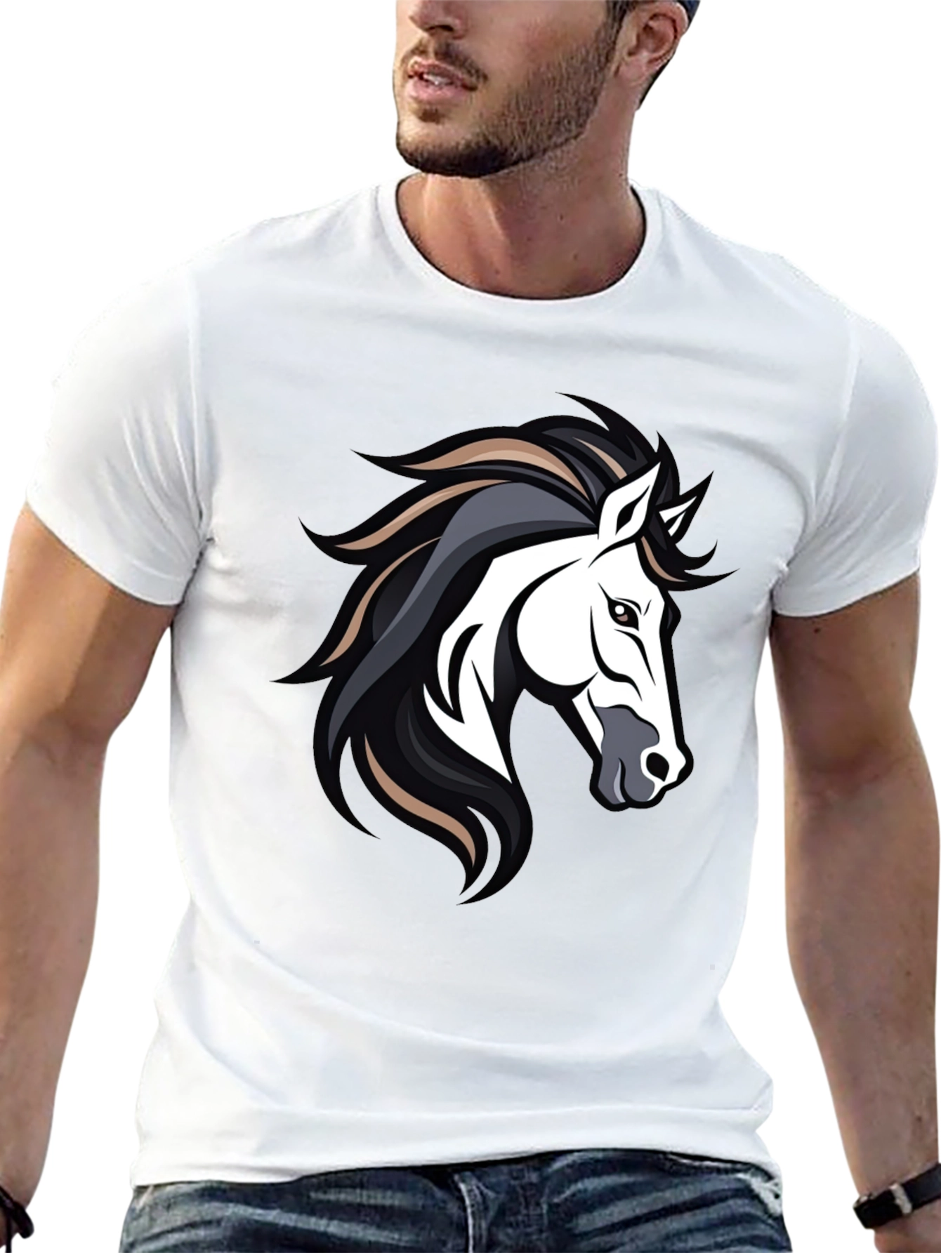Horse Graphic Tee - Cool Animal Design