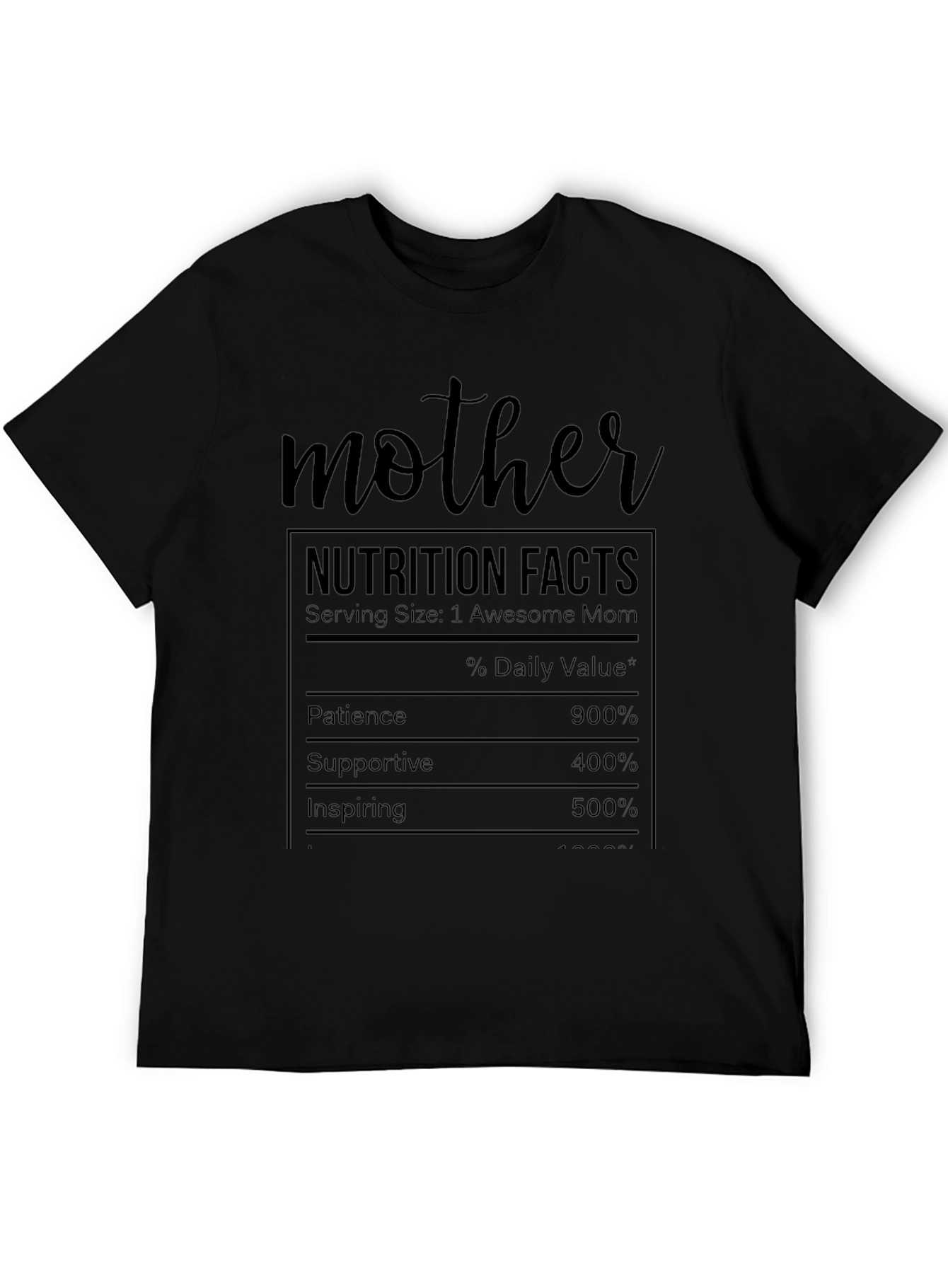 Mother Nutrition Facts Graphic T-Shirt