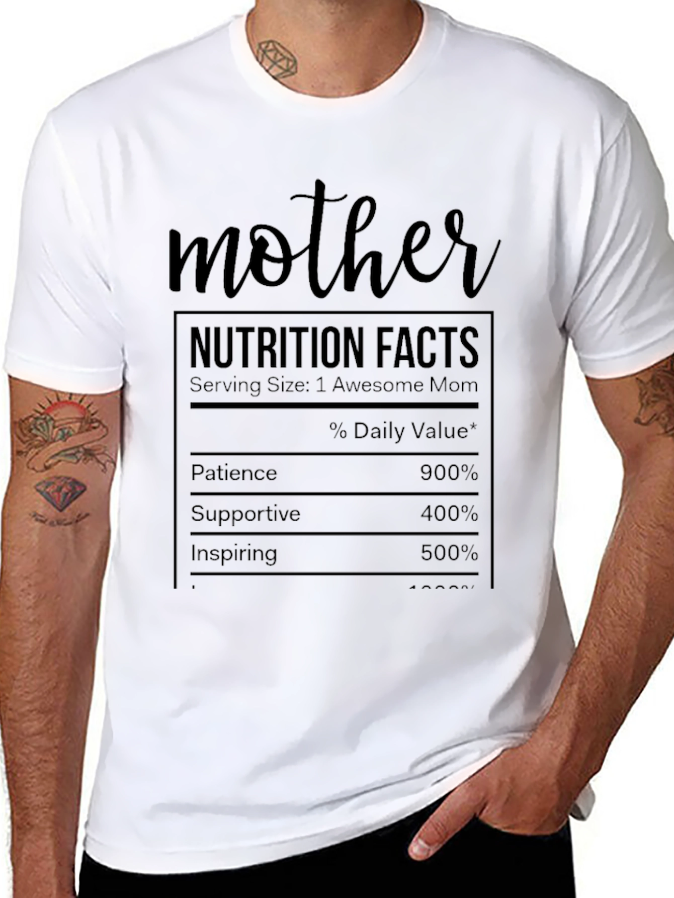 Mother Nutrition Facts Graphic T-Shirt