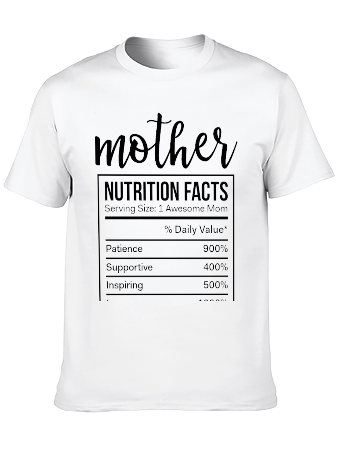 Mother Nutrition Facts Graphic T-Shirt