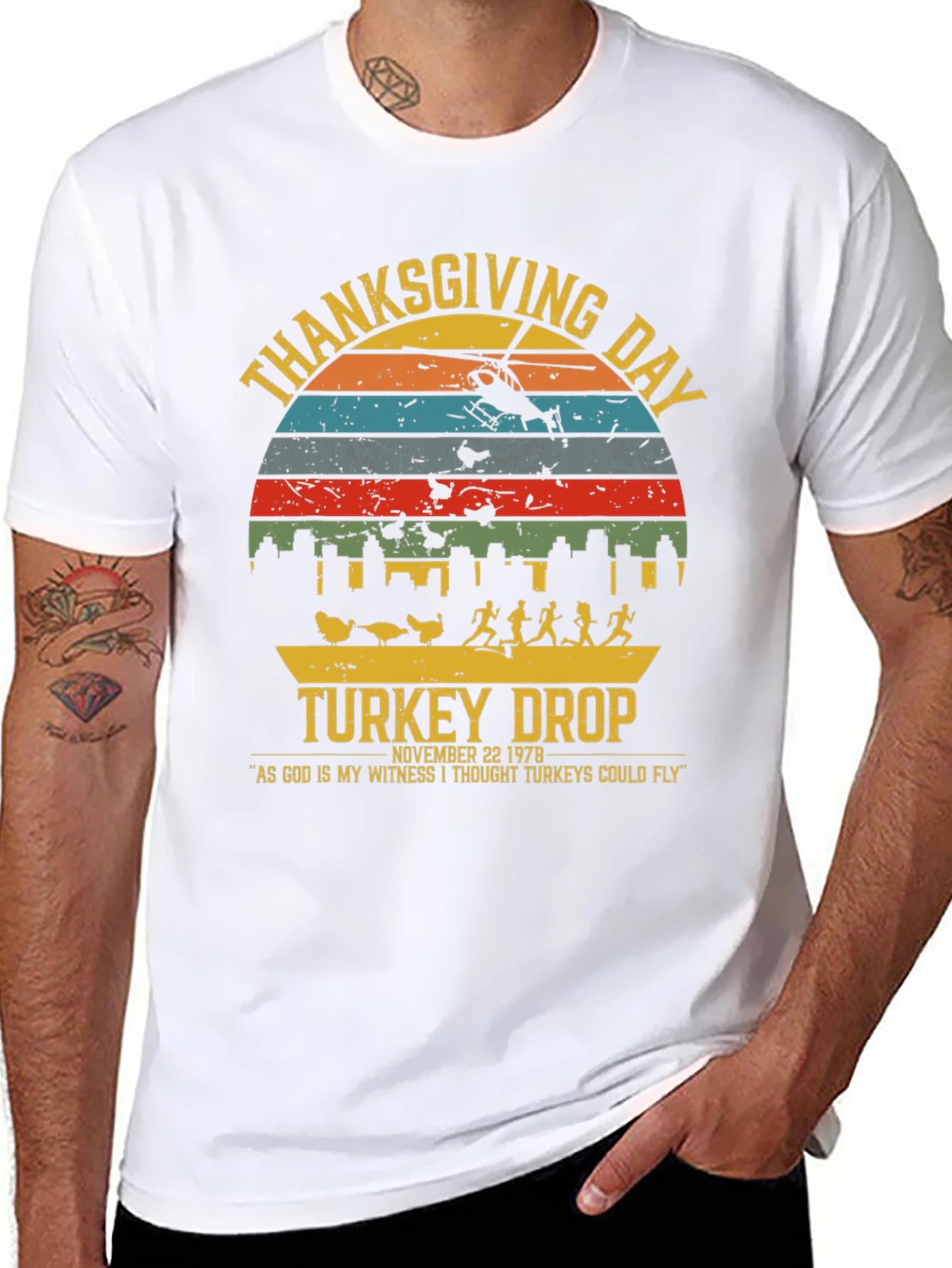 Thanksgiving Day Turkey Drop T-Shirt
