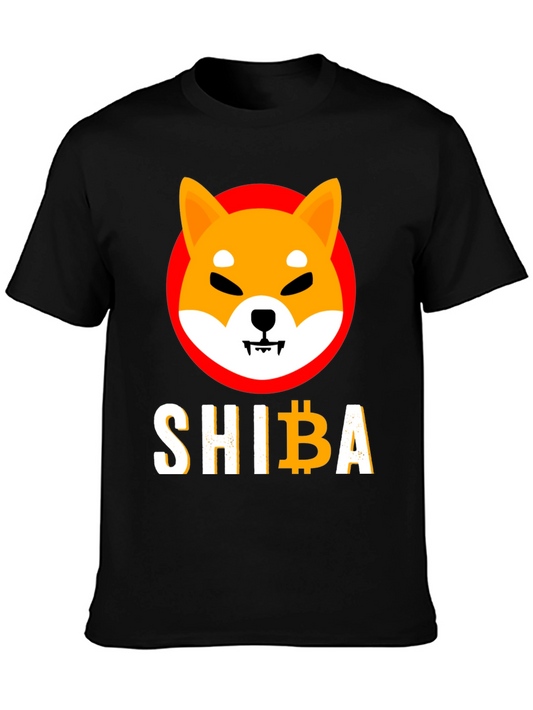 Shiba Inu Crypto Tee - Mens Black T-Shirt