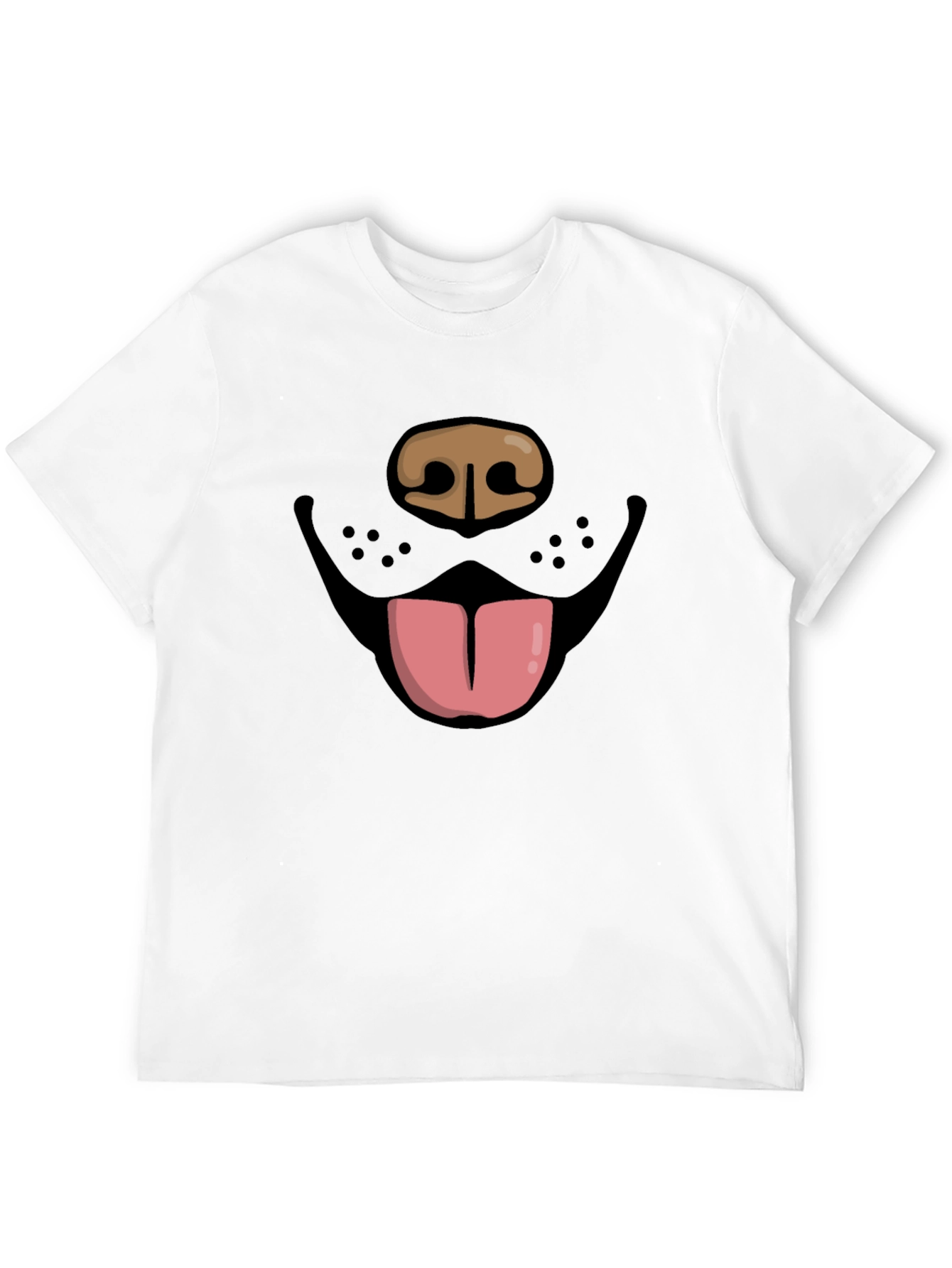 Funny Dog Face Graphic Black T-Shirt