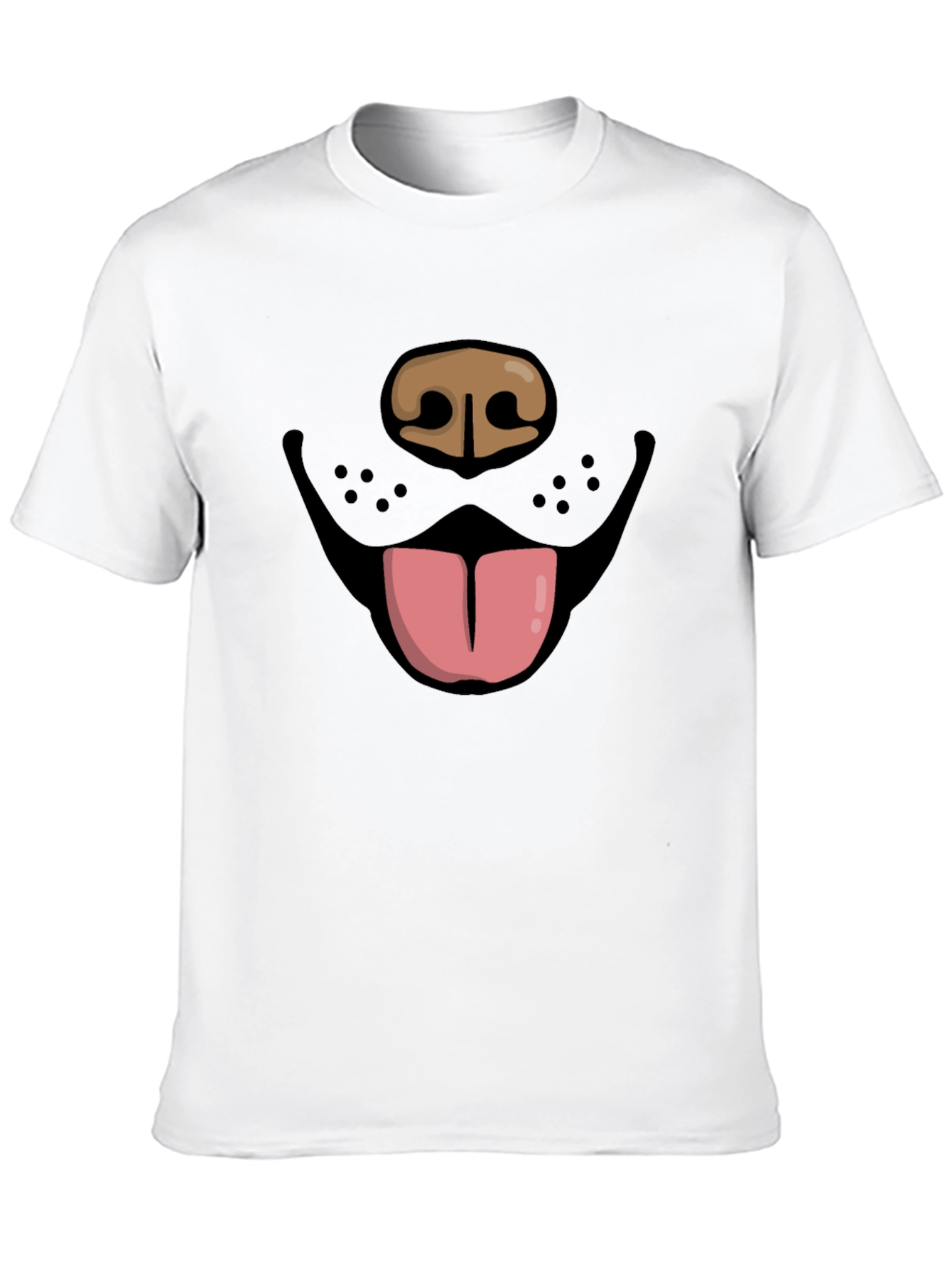 Funny Dog Face Graphic Black T-Shirt