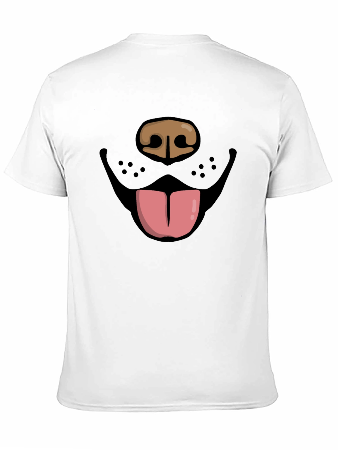 Funny Dog Face Graphic Black T-Shirt