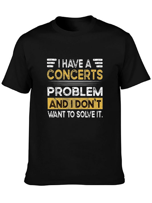Concerts Problem Graphic T-Shirt - Black