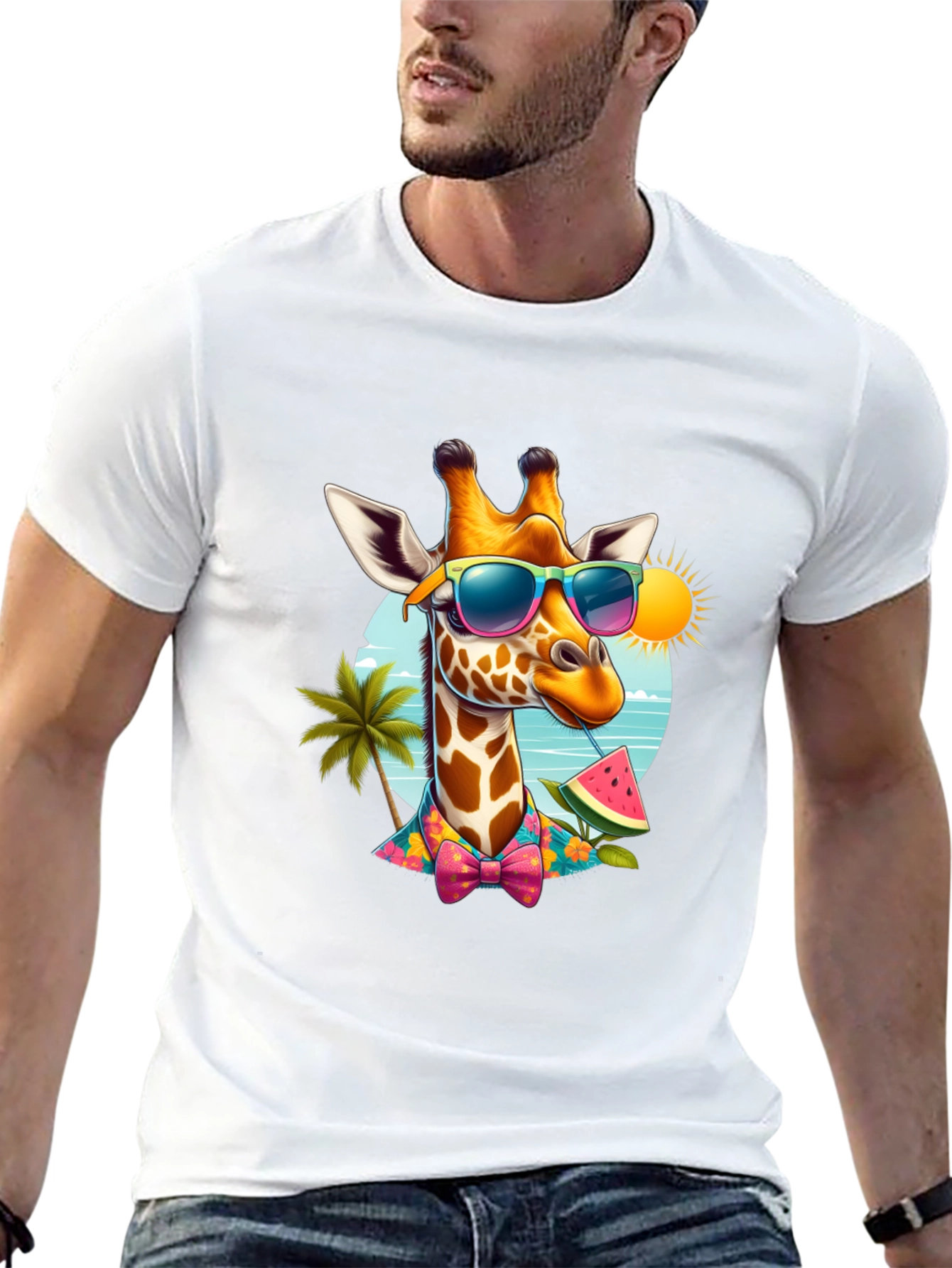 Summer Giraffe T-Shirt - Vacation Ready!