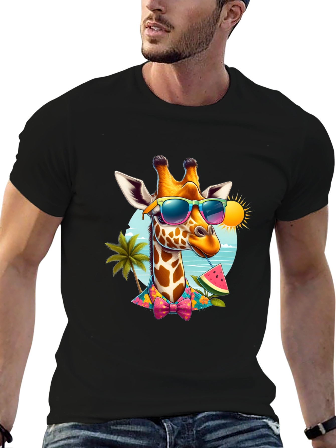 Summer Giraffe T-Shirt - Vacation Ready!