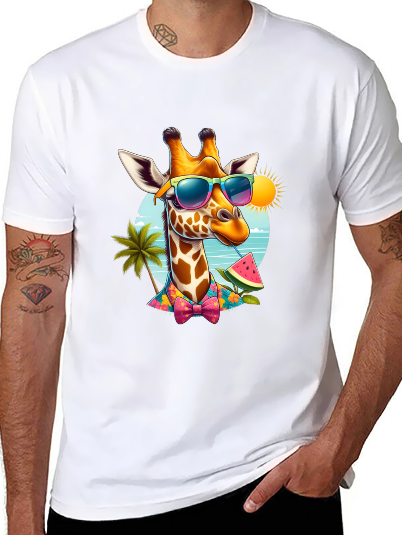 Summer Giraffe T-Shirt - Vacation Ready!