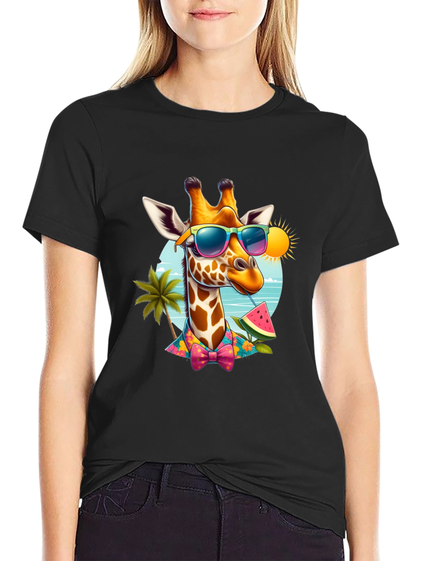 Summer Giraffe T-Shirt - Vacation Ready!