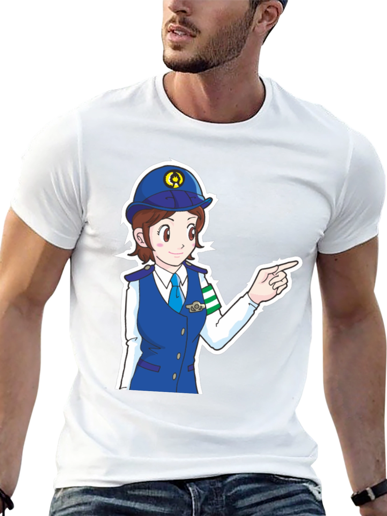 Anime Police Officer T-Shirt