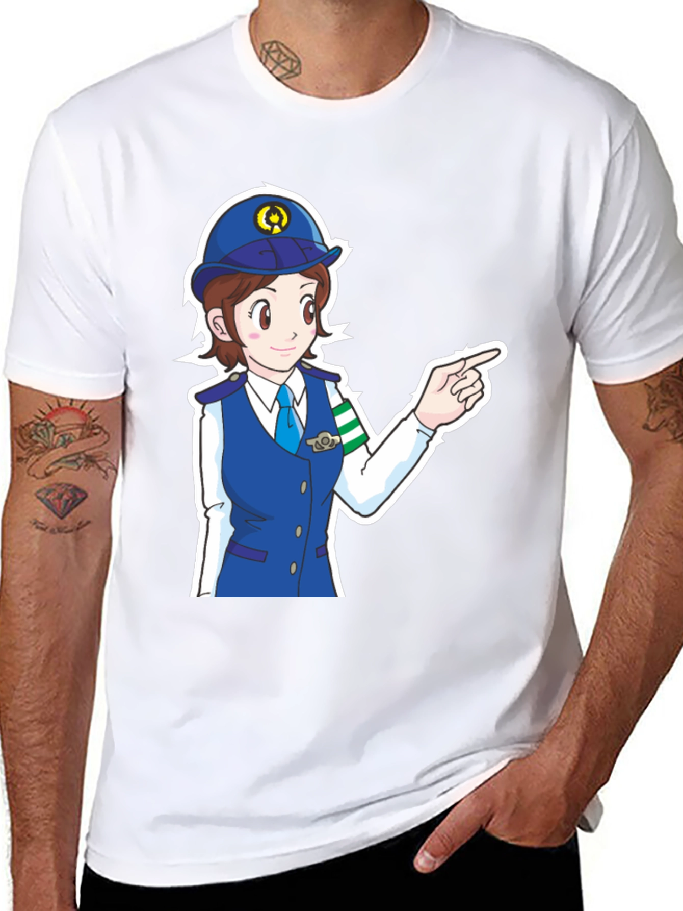 Anime Police Officer T-Shirt