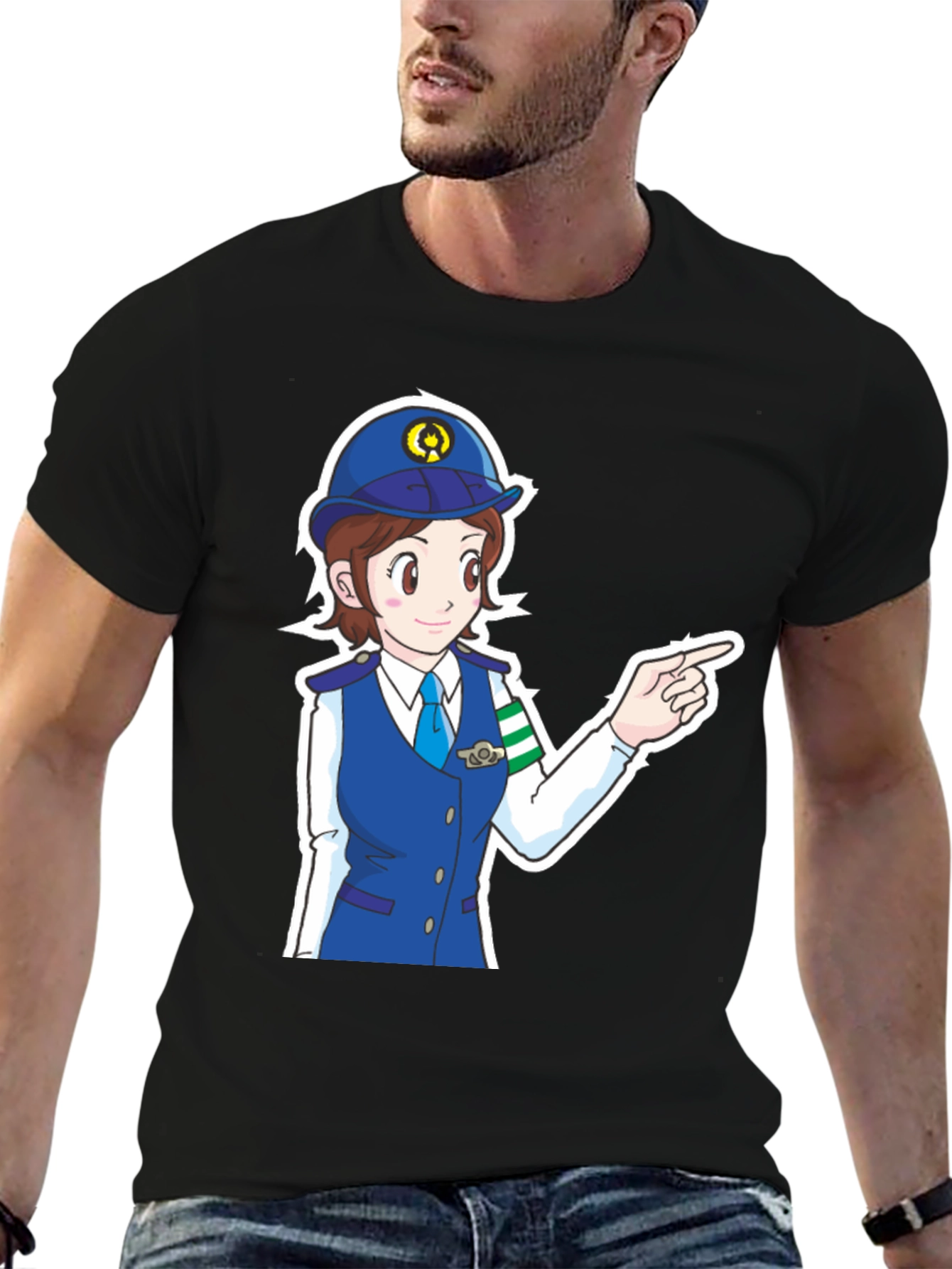 Anime Police Officer T-Shirt