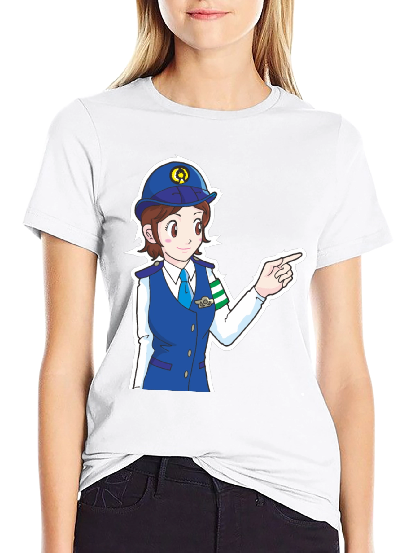 Anime Police Officer T-Shirt