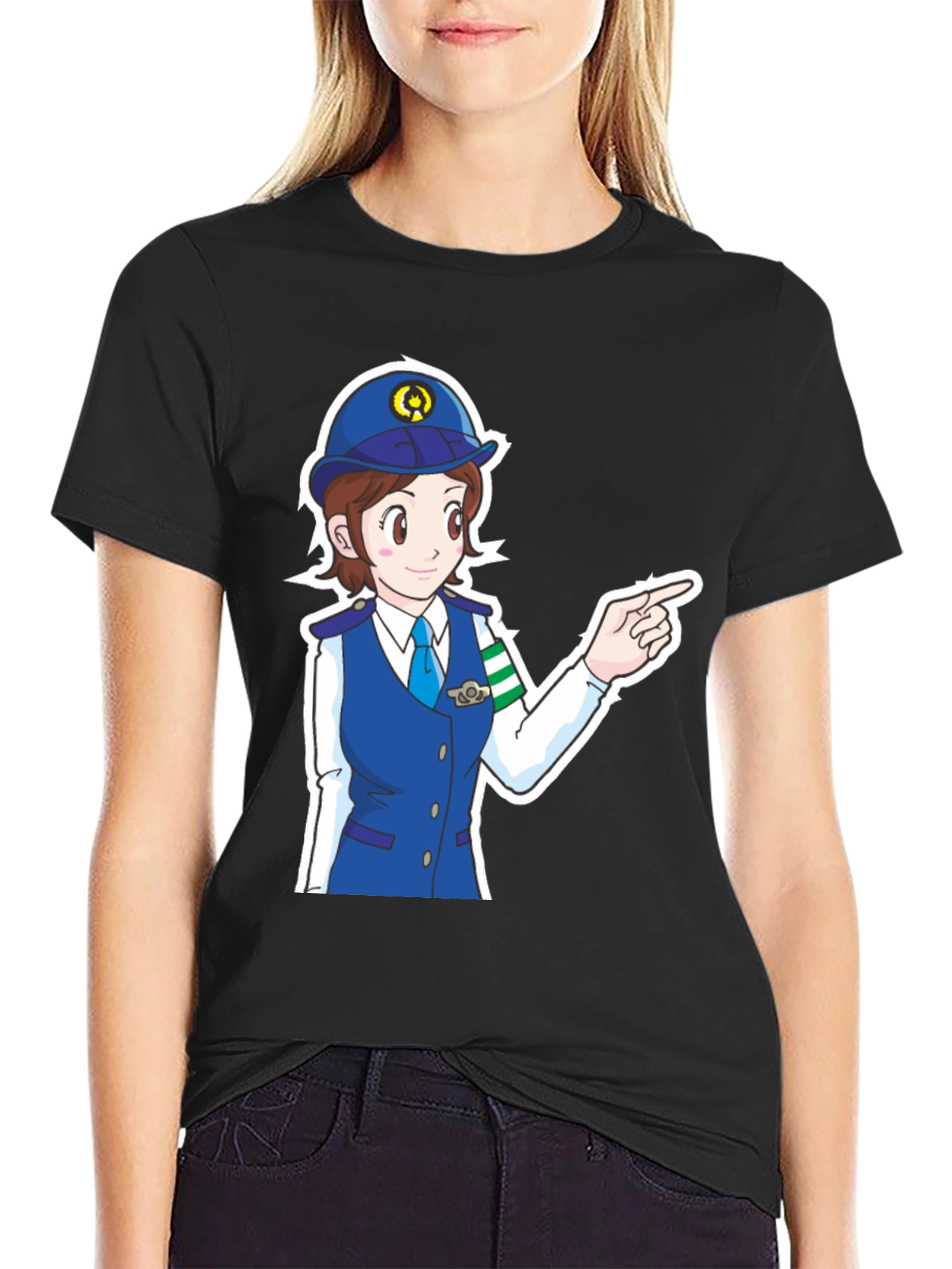 Anime Police Officer T-Shirt
