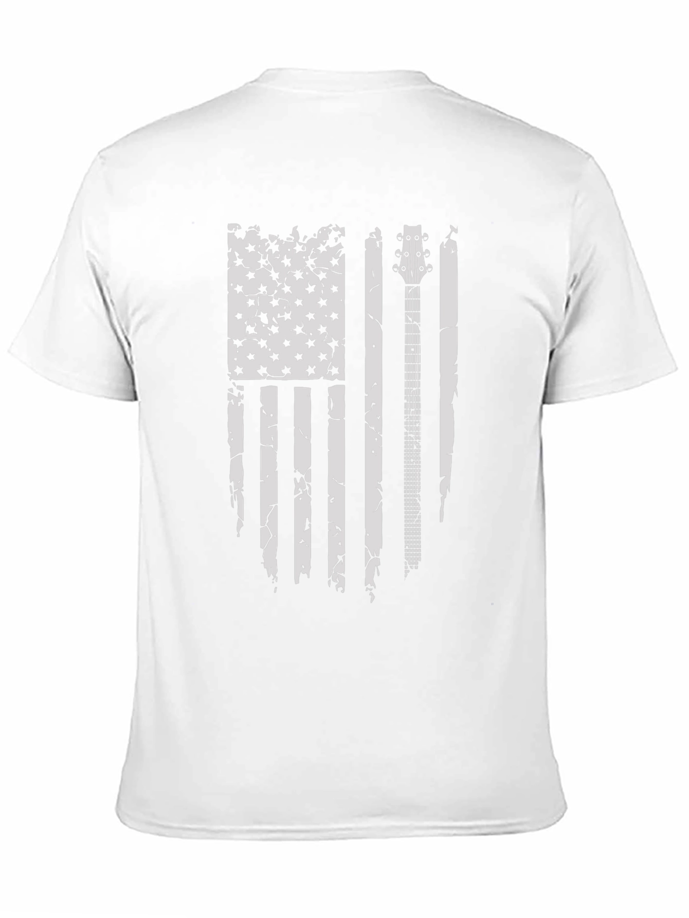 Distressed American Flag Guitar T-Shirt