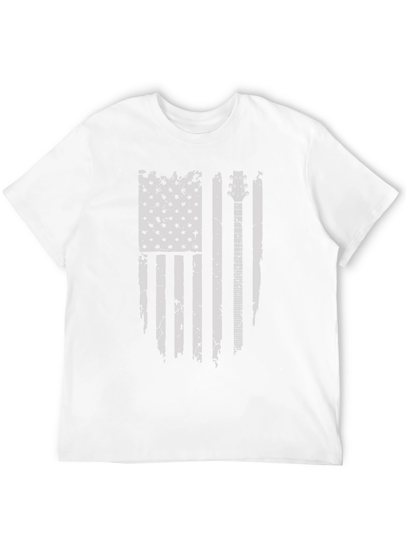 Distressed American Flag Guitar T-Shirt