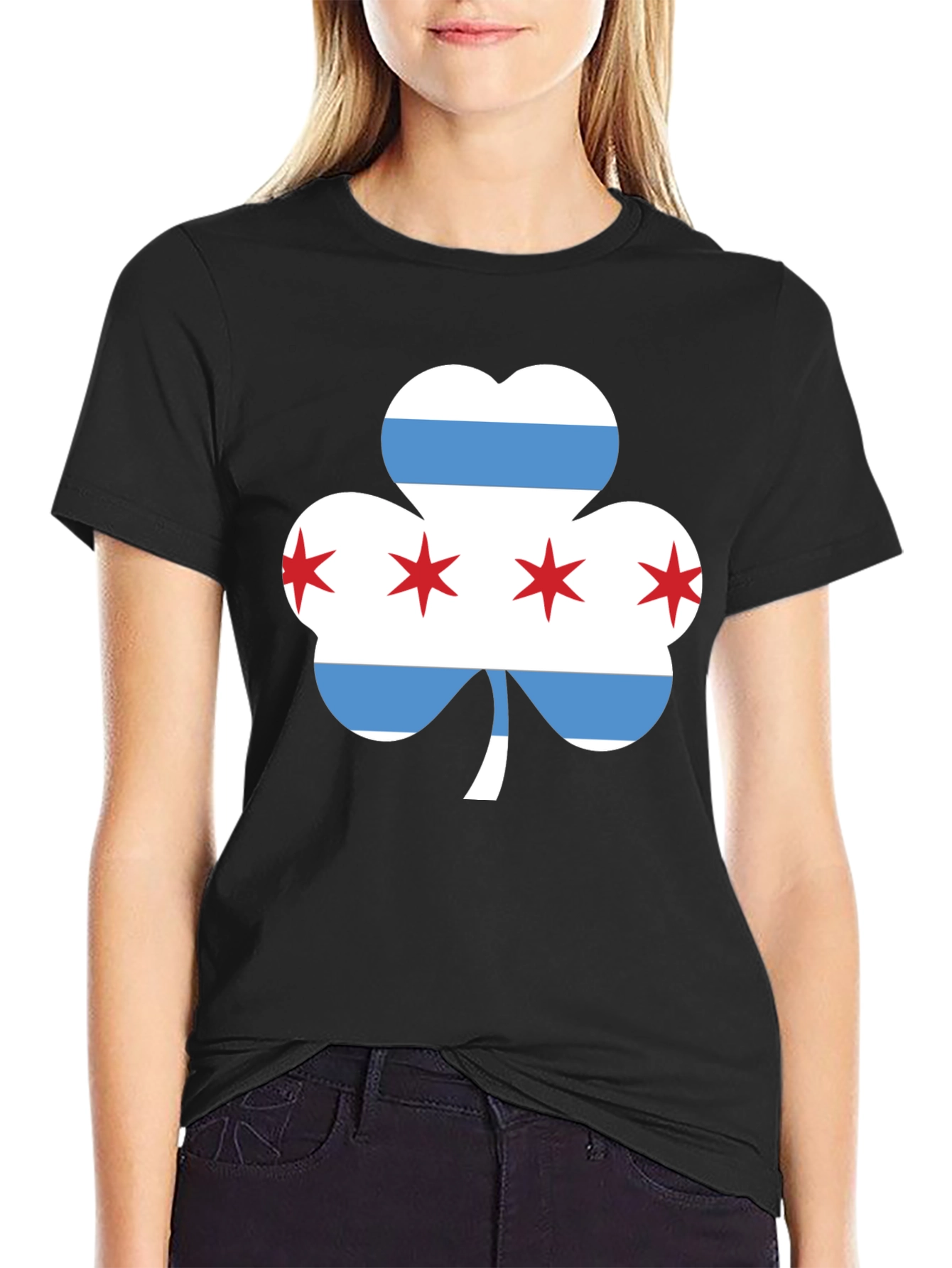 Chicago Shamrock Black T-Shirt