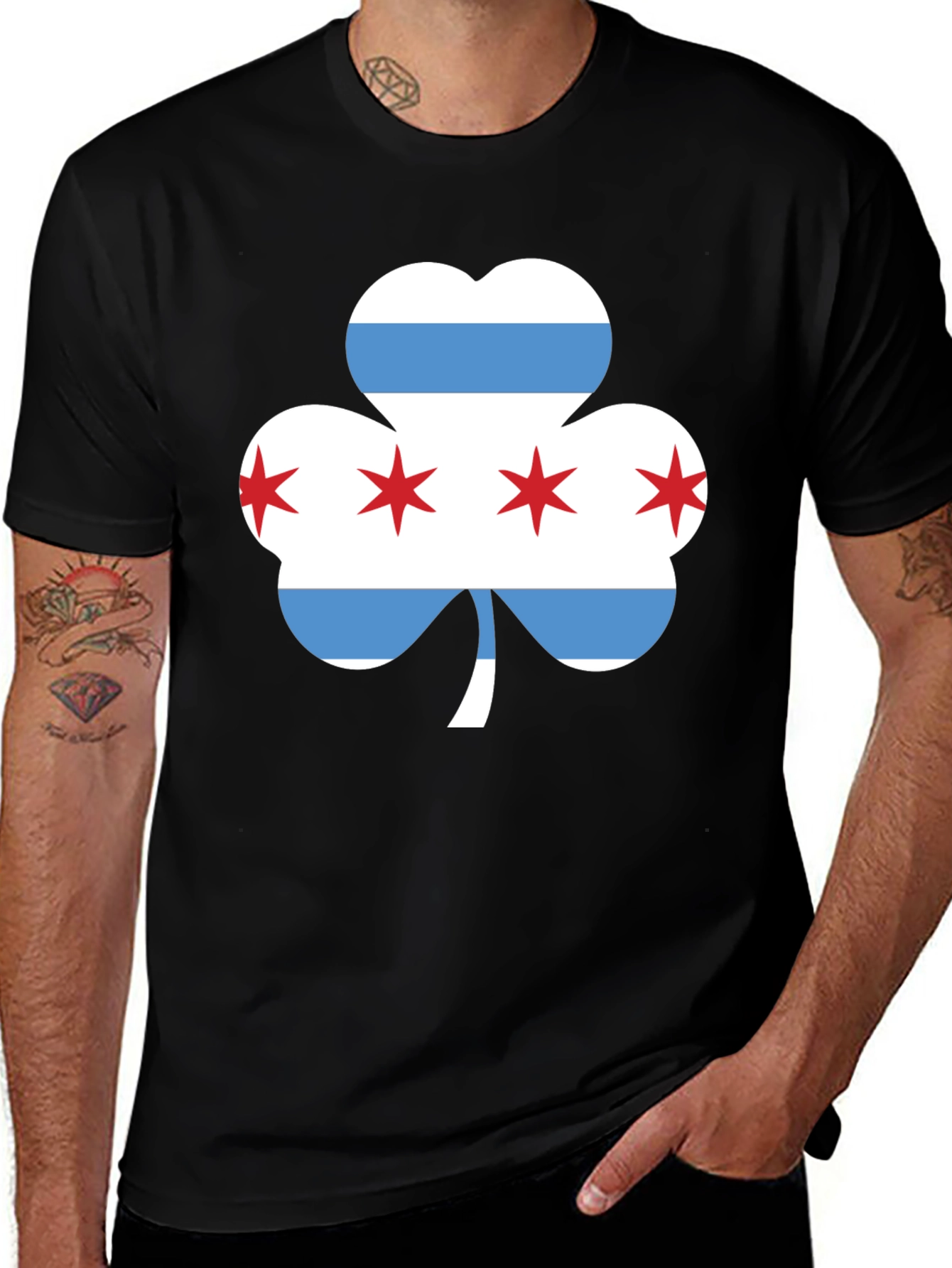 Chicago Shamrock Black T-Shirt