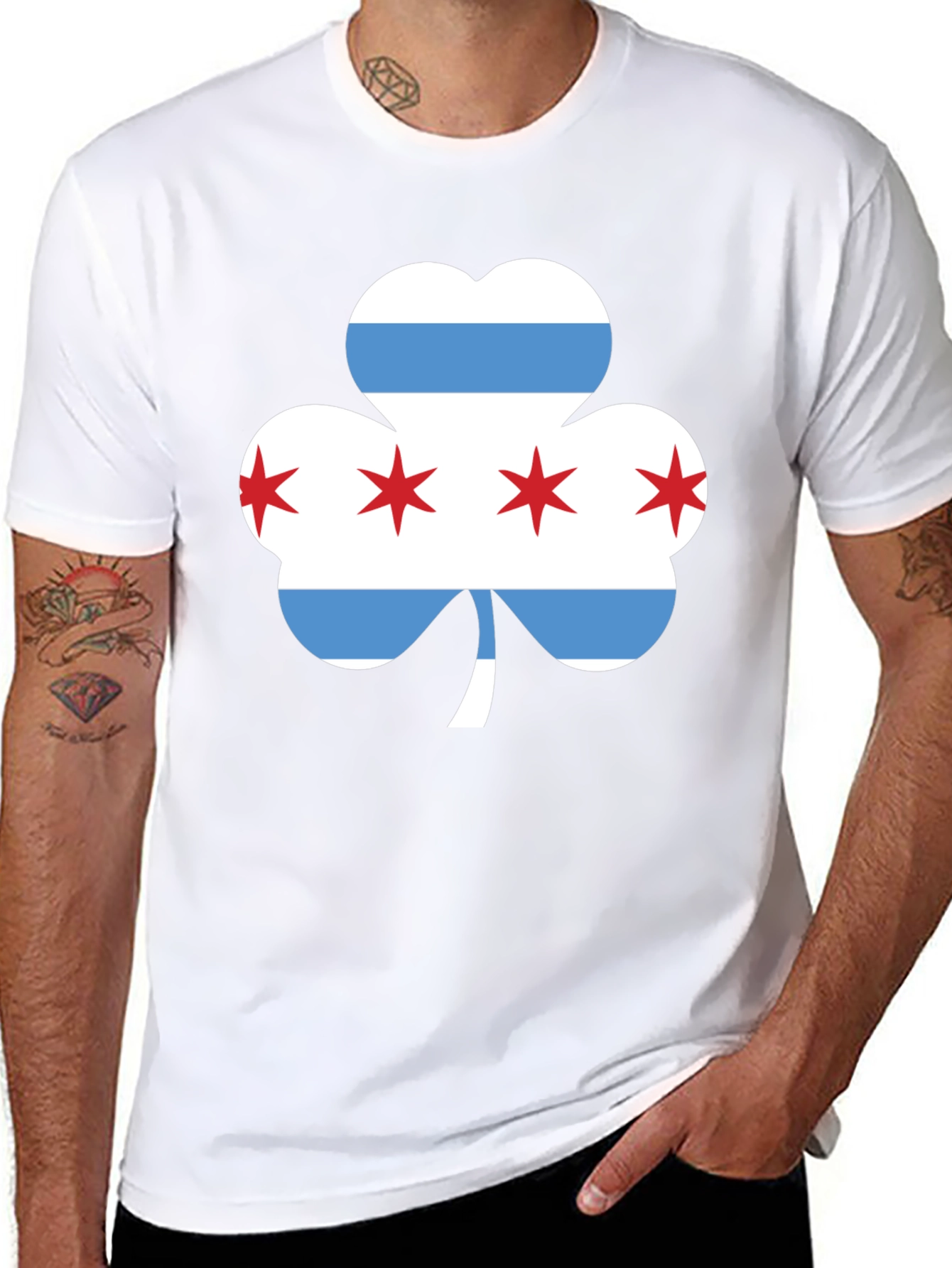 Chicago Shamrock Black T-Shirt