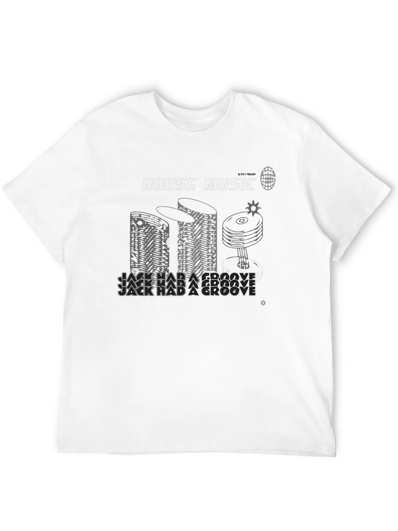 House Music Jack Had a Groove Black Graphic T-Shirt
