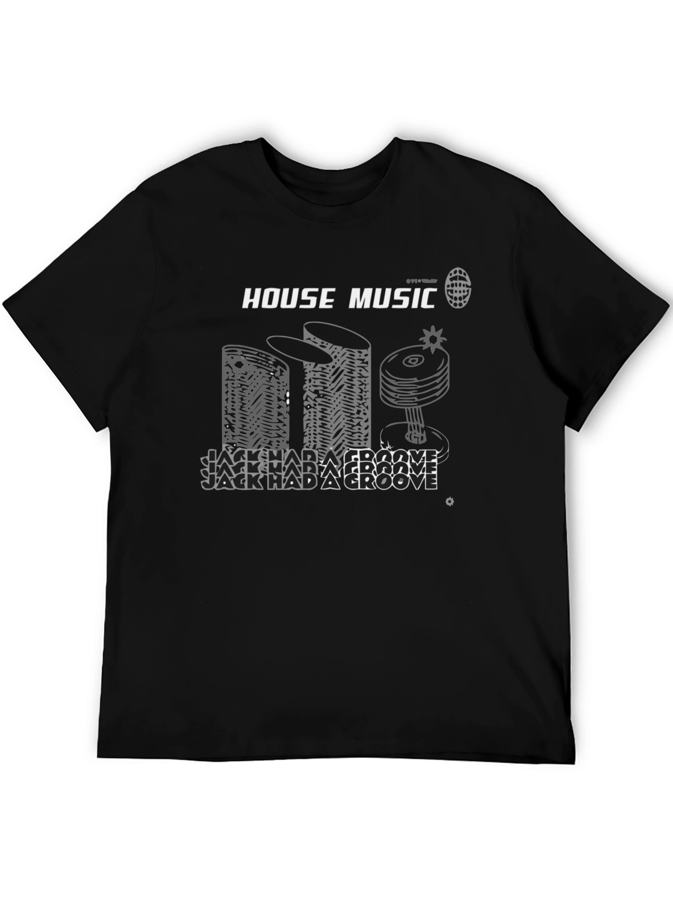 House Music Jack Had a Groove Black Graphic T-Shirt