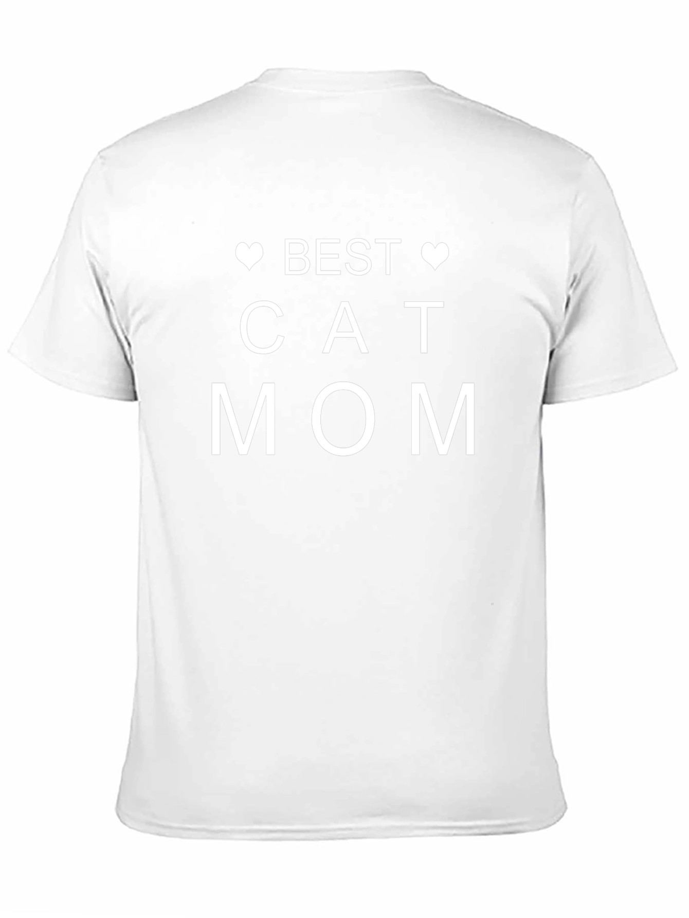 Best Cat Mom T-Shirt - Black Crew Neck Tee