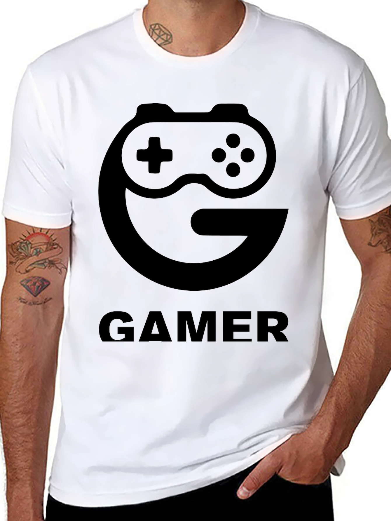 Gamer Controller Graphic Tee - Black