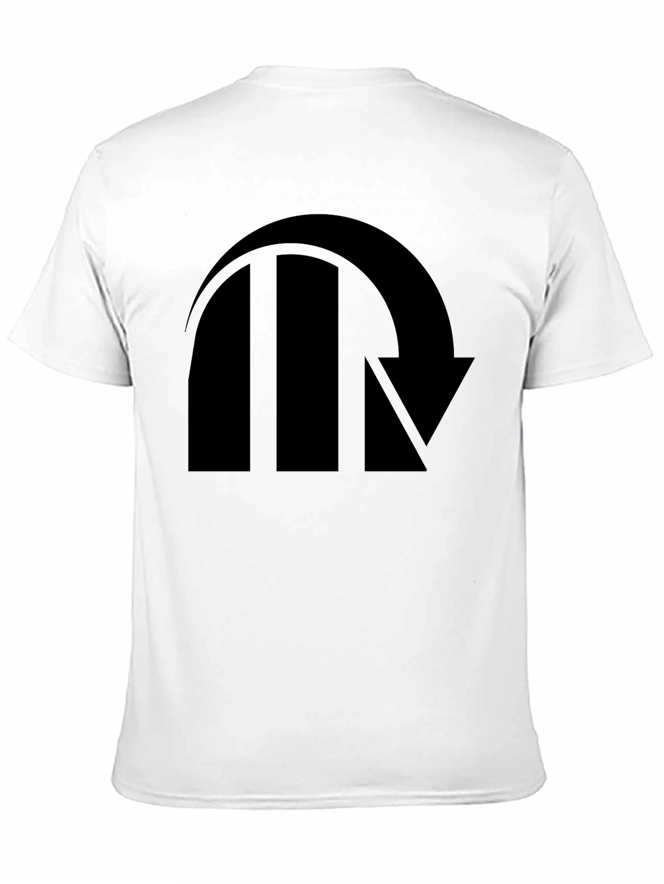 Black T-Shirt with Abstract Arrow Graphic
