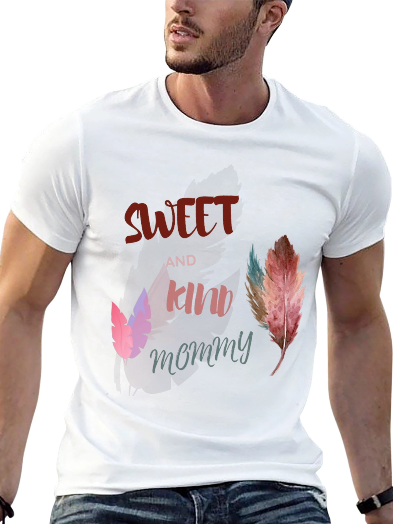 Sweet & Kind Mommy Feather Graphic Tee