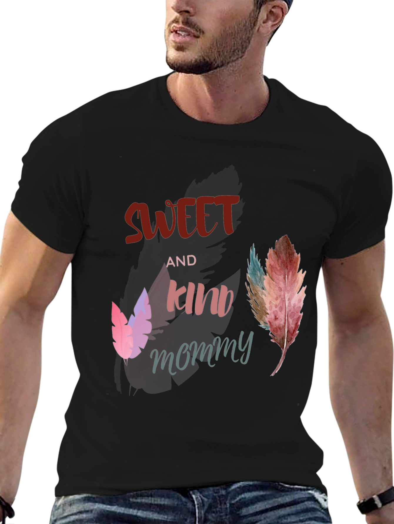 Sweet & Kind Mommy Feather Graphic Tee