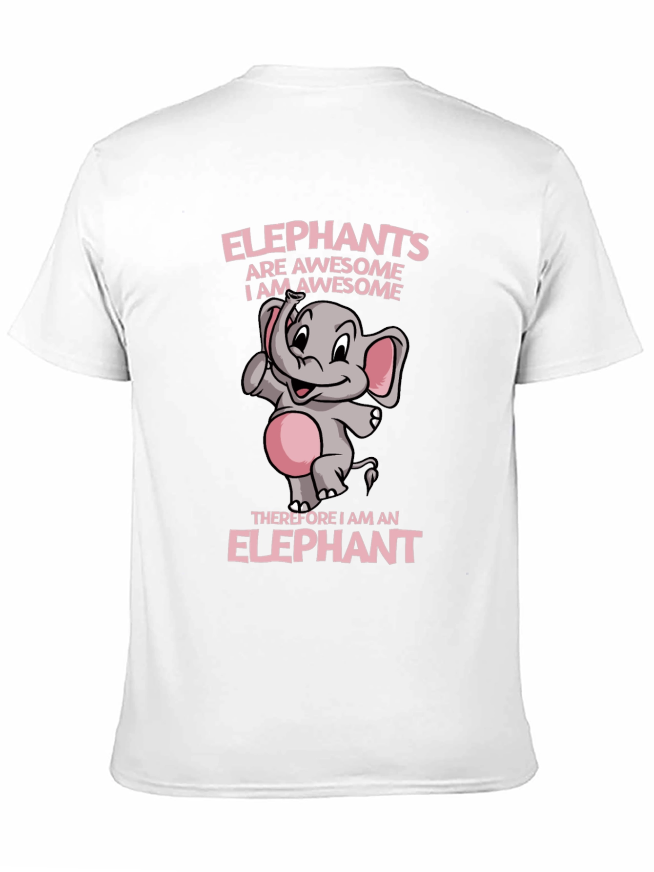 Awesome Elephant Graphic Black T-Shirt