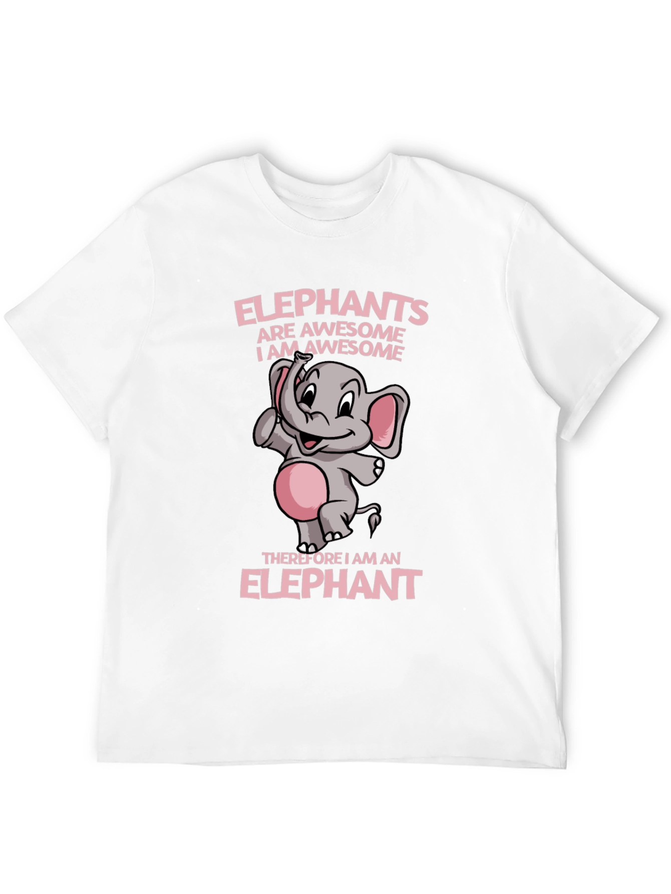 Awesome Elephant Graphic Black T-Shirt