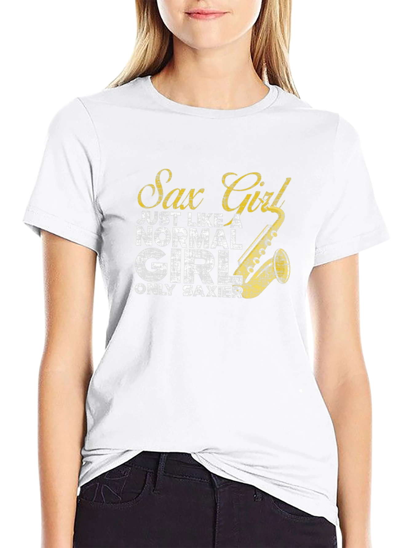 Sax Girl T-Shirt - Funny Musician Tee