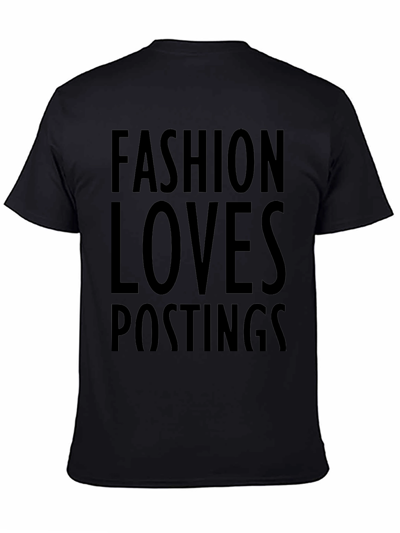 Fashion Loves Postings Graphic Tee - Mens Black T-Shirt