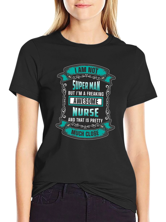 Awesome Nurse Graphic Tee - Novelty Unisex T-Shirt