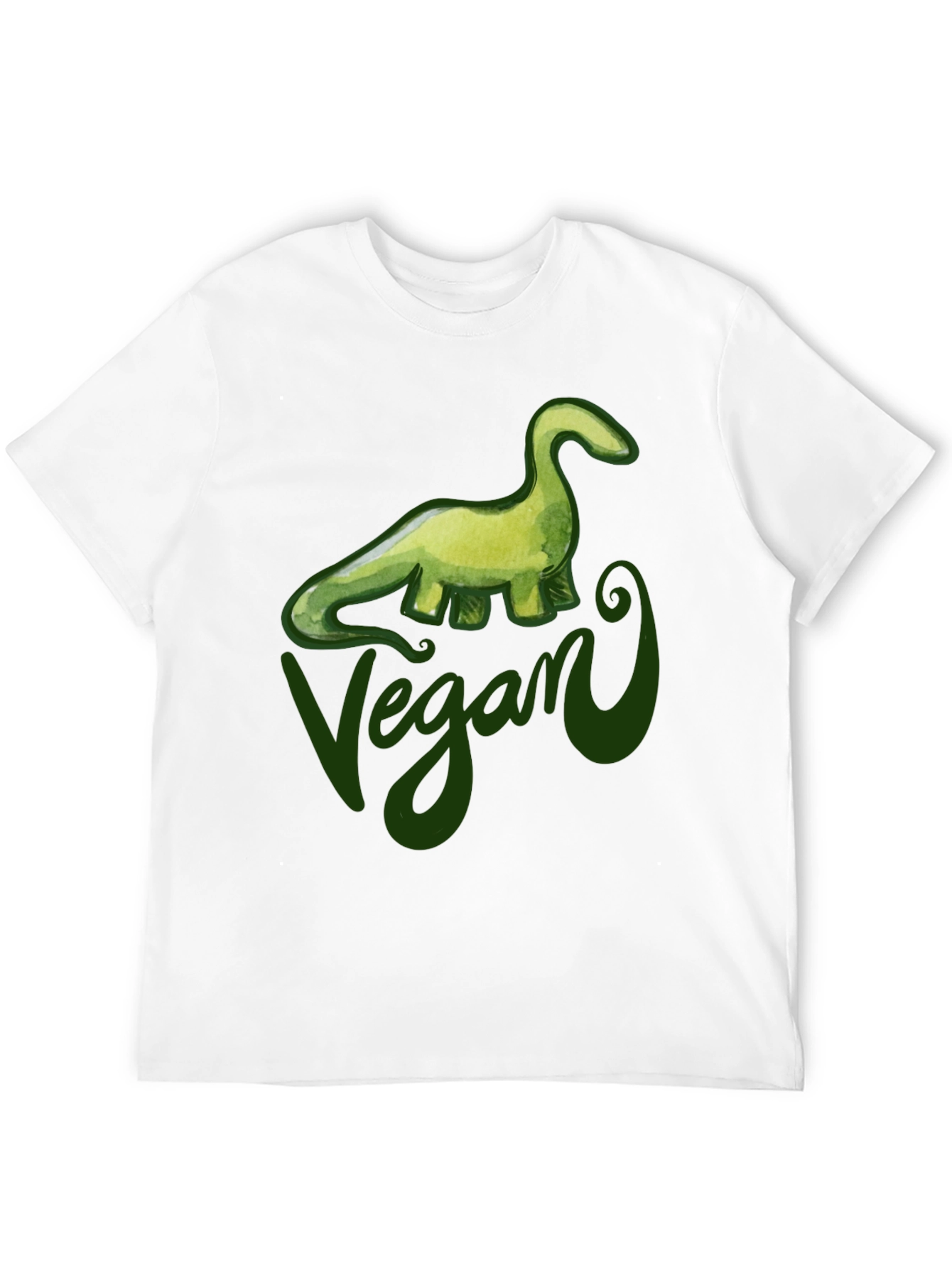 Vegan Dinosaur Graphic T-Shirt - Black