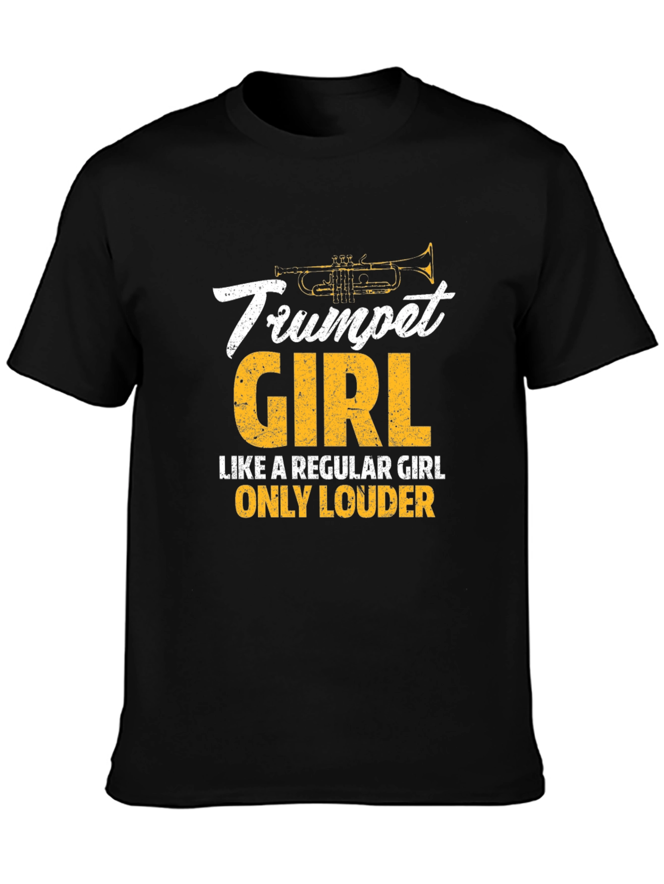 Trumpet Girl Graphic Tee - Musician Gift