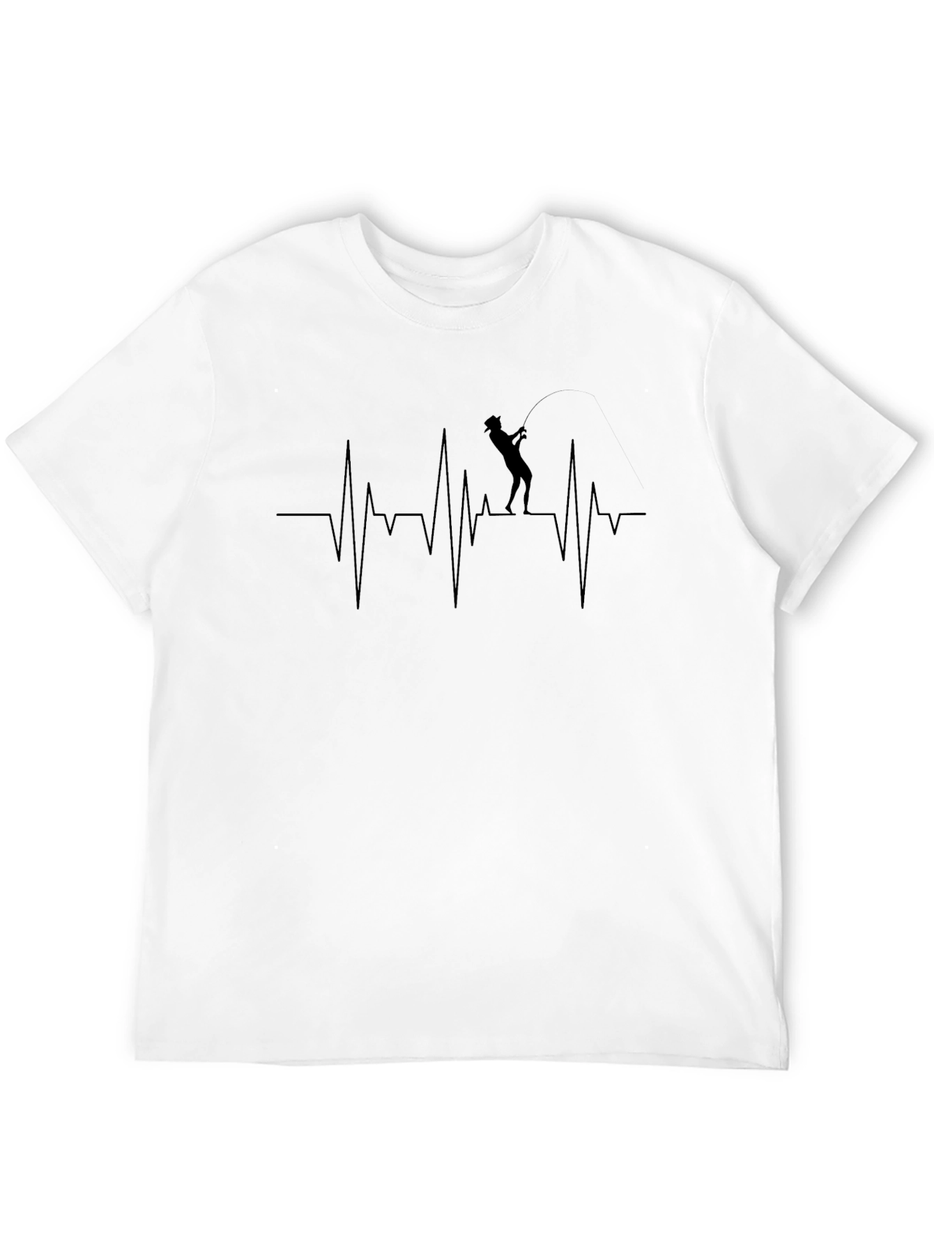 Fisherman Heartbeat T-Shirt - Passion for Fishing