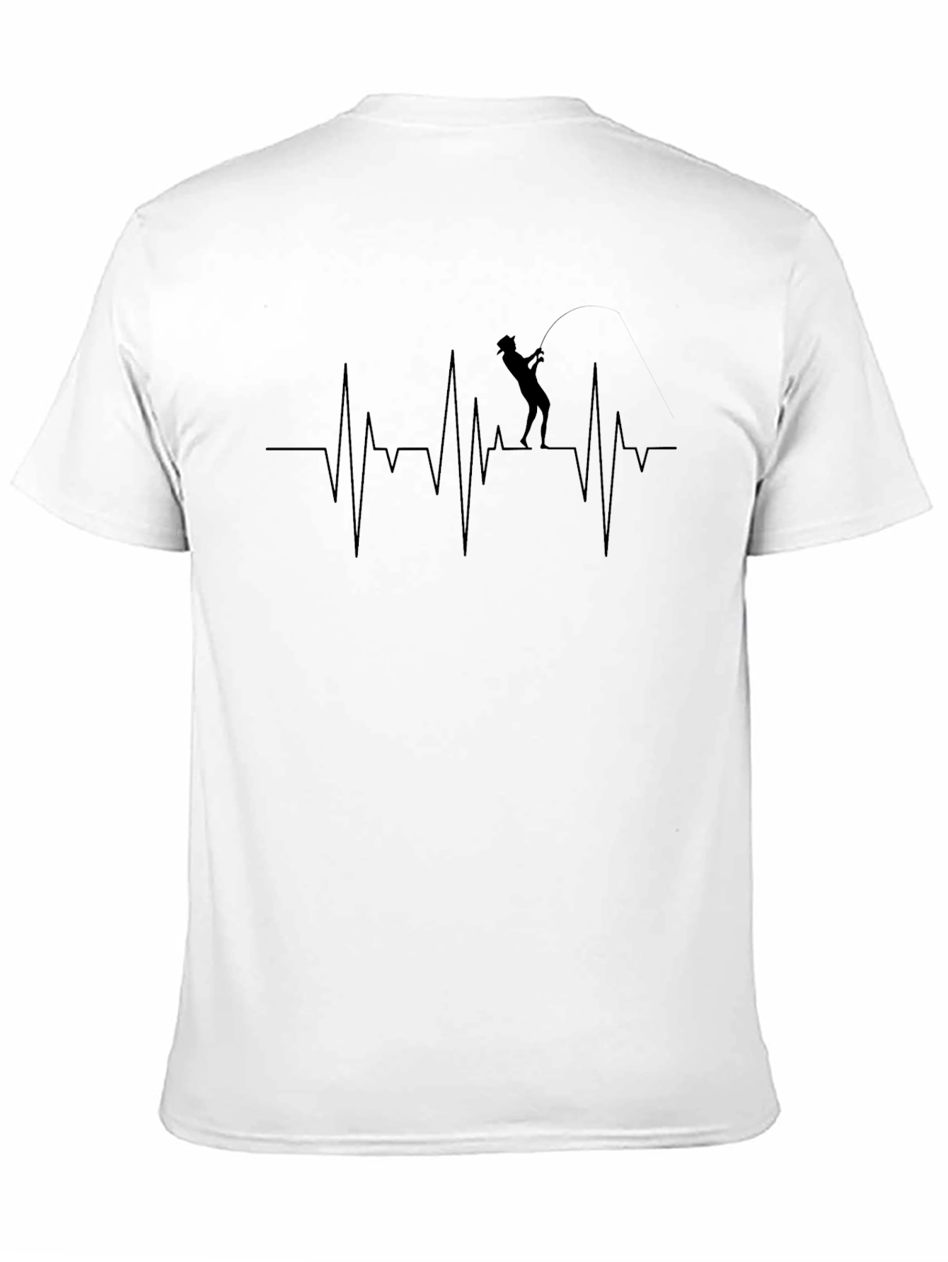 Fisherman Heartbeat T-Shirt - Passion for Fishing