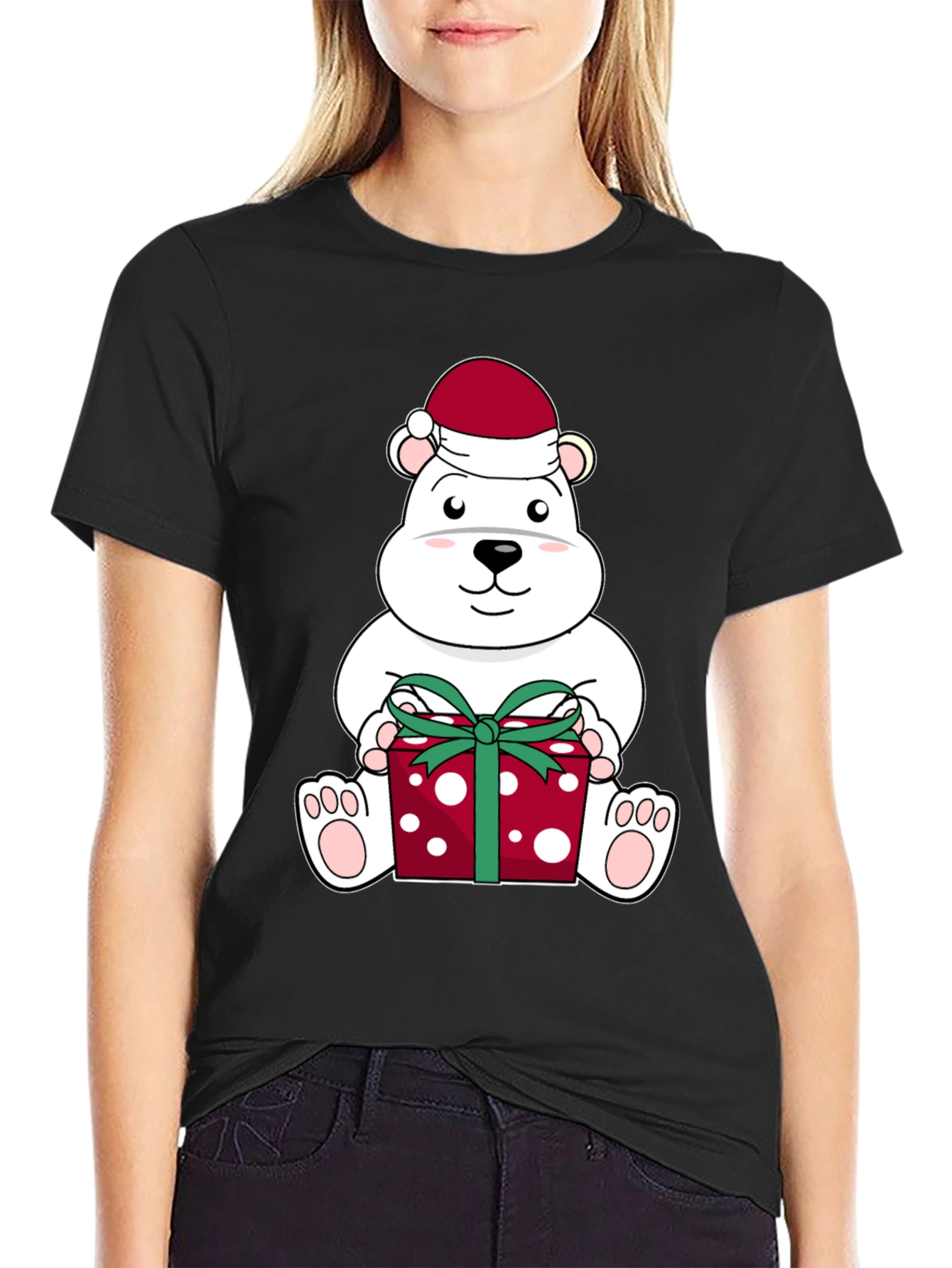 Festive Polar Bear Christmas T-Shirt