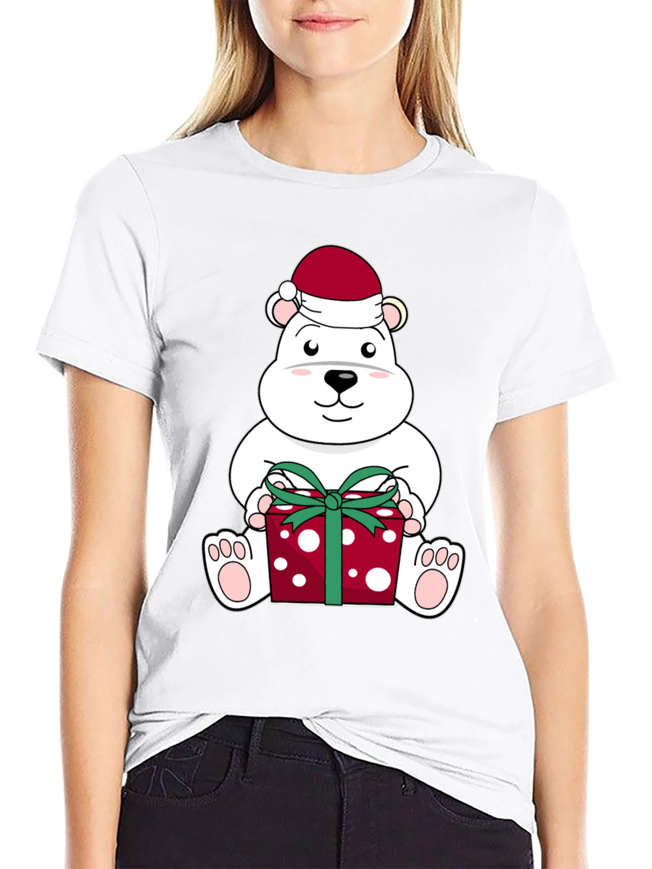 Festive Polar Bear Christmas T-Shirt