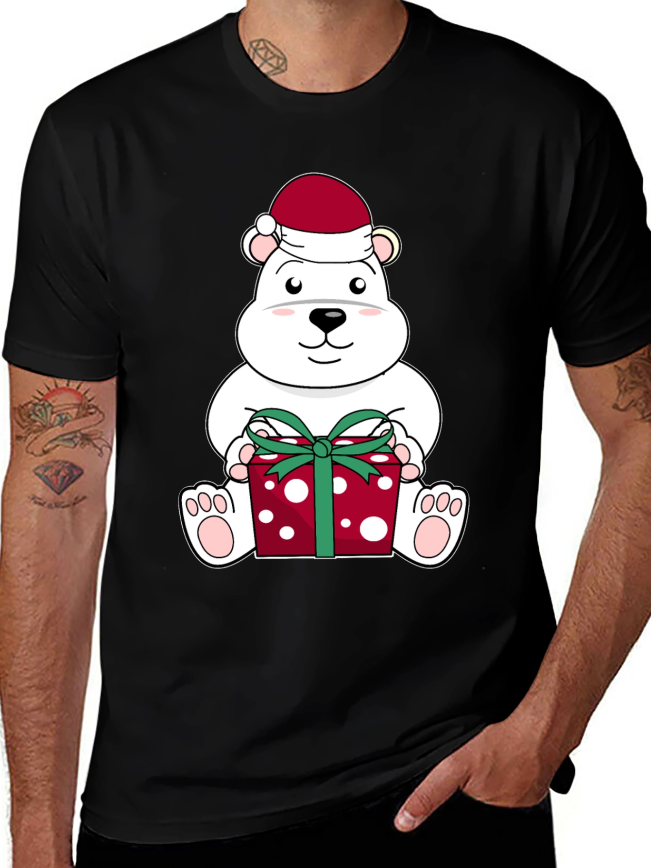 Festive Polar Bear Christmas T-Shirt