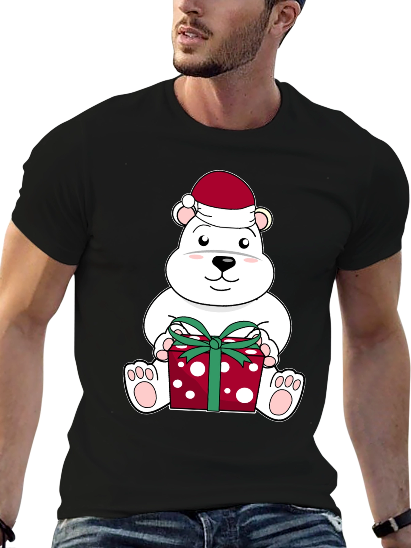 Festive Polar Bear Christmas T-Shirt