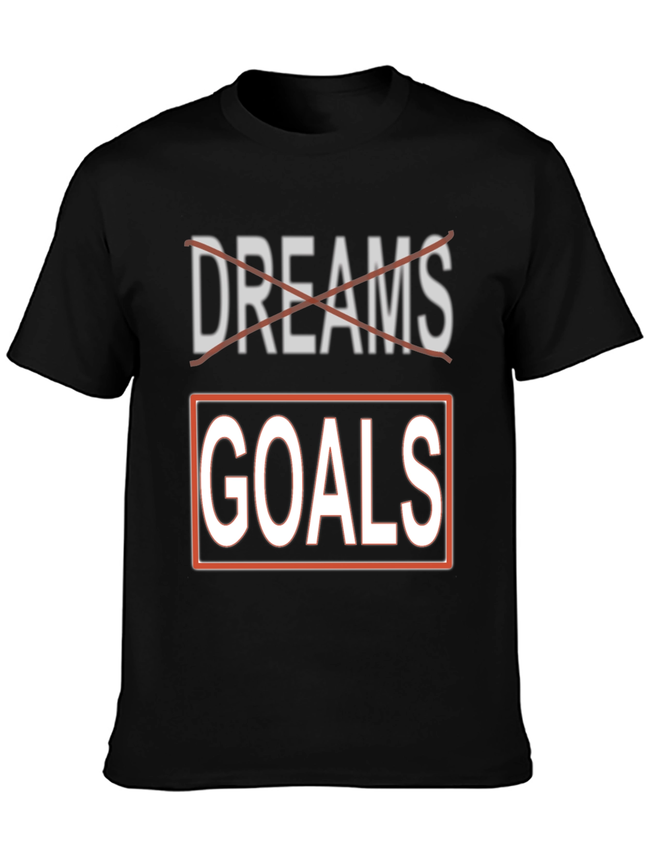 Dreams Goals Black Graphic T-Shirt