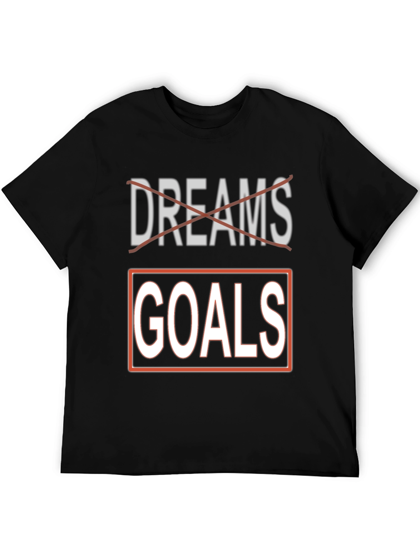 Dreams Goals Black Graphic T-Shirt
